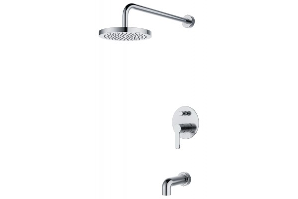 Wall-mounted bath mixer