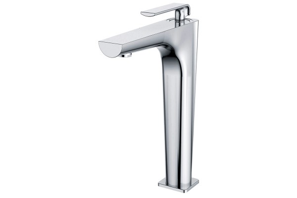 Single lever high basin mixer